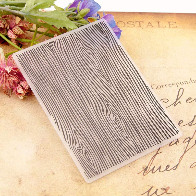 Arrietty Woodgrain Background Plastic Embossing Folders for Card Making Wood Pattern Template Folders for Scrapbooking DIY Album Card Tool Plastic Template Folders - Image 3